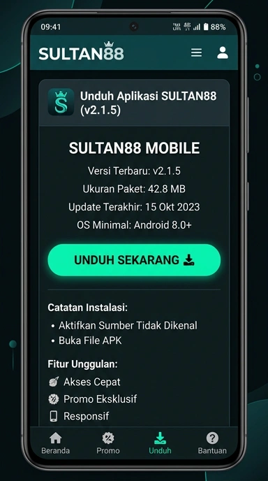 Tampilan halaman APK sultan88