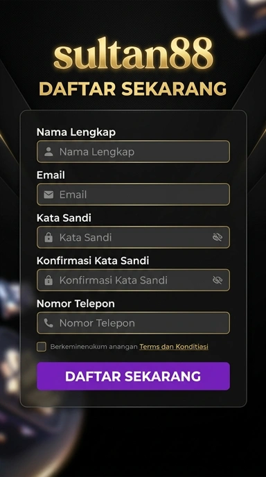 Tampilan halaman daftar sultan88
